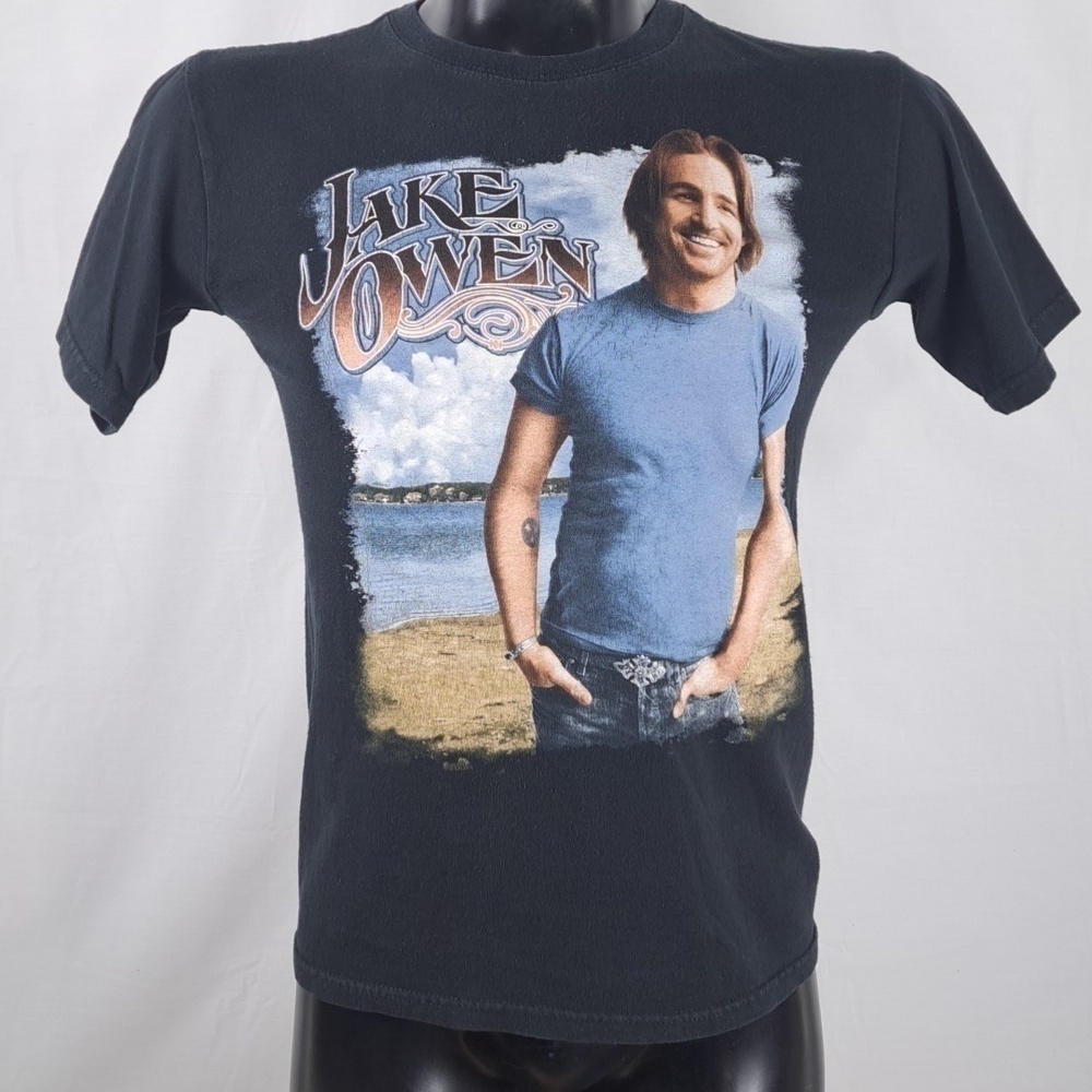 2011 Jake Owen barefoot blue jeans tour black small country concert band t-shirt